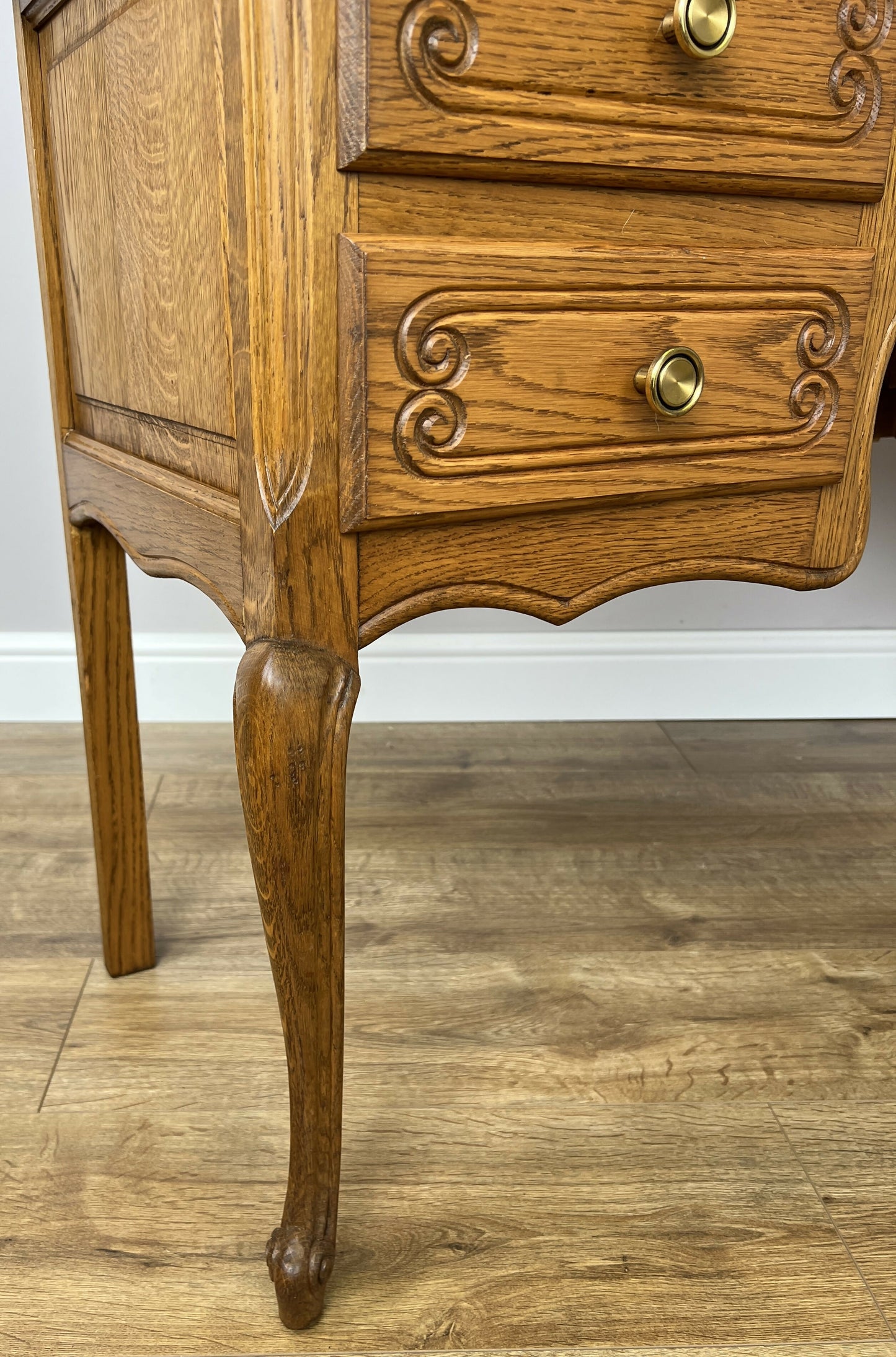 Dressing Table with Mirror Vintage French Oak Louis Vanity Table Makeup LOT 6321