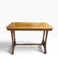 Antique late Victorian Oak stretcher table / desk.