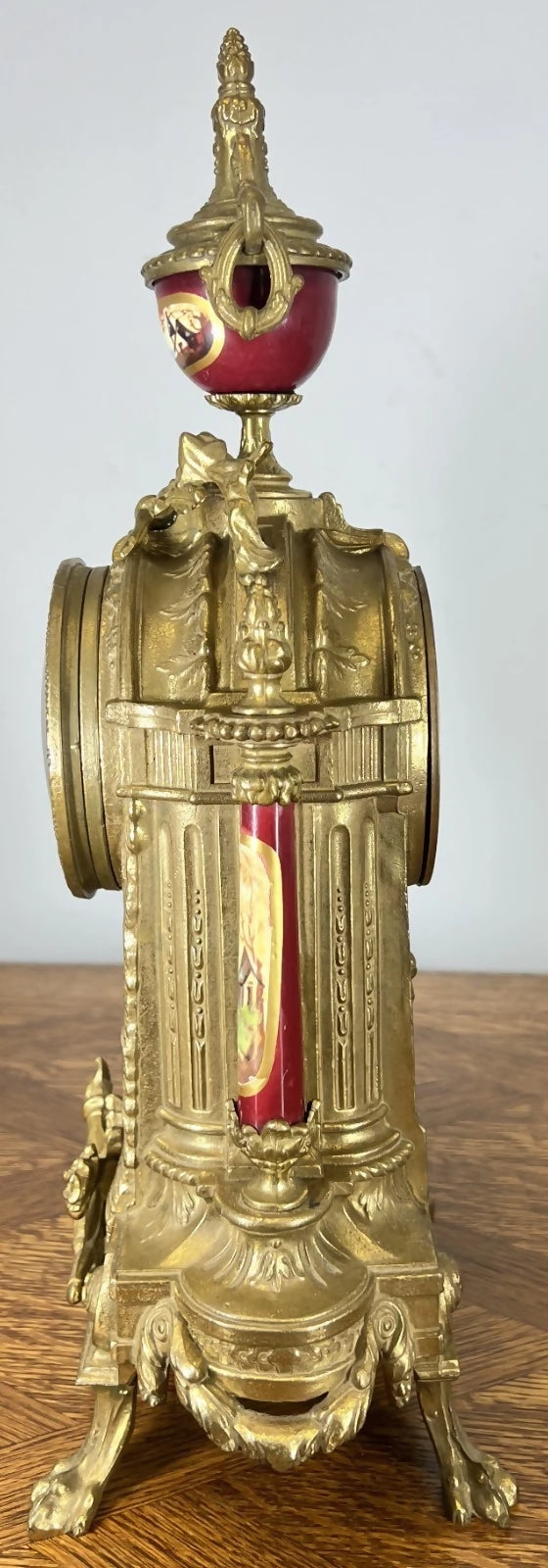 Lancini Imperial Ormolu Porcelain Gilt Brass Mantle Clock LOT 4638