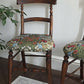 Beautiful Pair Of Victorian Oak Chairs Reupholstered Seats in a William Morris 'Blackthorne' Tapestry Fabric'