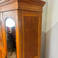Edwardian Stripped Satinwood Double Mirror Door Wardrobe