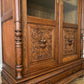 Bookcase Antique French Style Glazed Display Cabinet Oak Sideboard LOT 6462