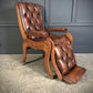 Superb Regency Mahogany & Leather Reclining Armchair