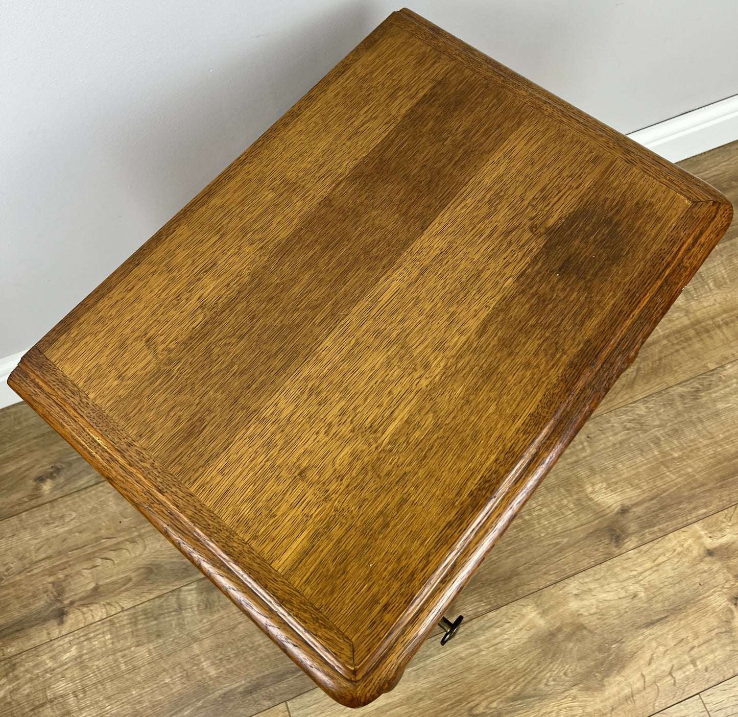 Pair of Bedside Tables Vintage French Louis Oak Nightstands Cabinets LOT 6211
