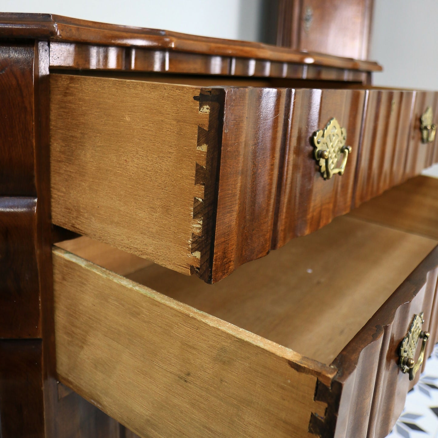 Serpentine Chest of Drawers Dutch Colonial Style South African Stinkwood Chest.