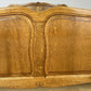Bed Vintage French Louis Style Oak Double Bed Frame Carved Headboard LOT 6388
