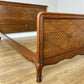 Bed Vintage French Louis XVI Oak King Size Bed Frame Carved Headboard LOT 6383