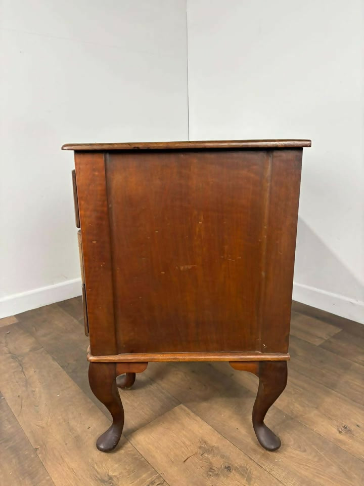 Art Deco Mahogany Serpentine Writing Desk