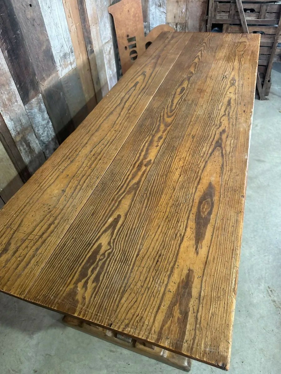 Antique French Convent Refectory Dining Table, c 1800. L219