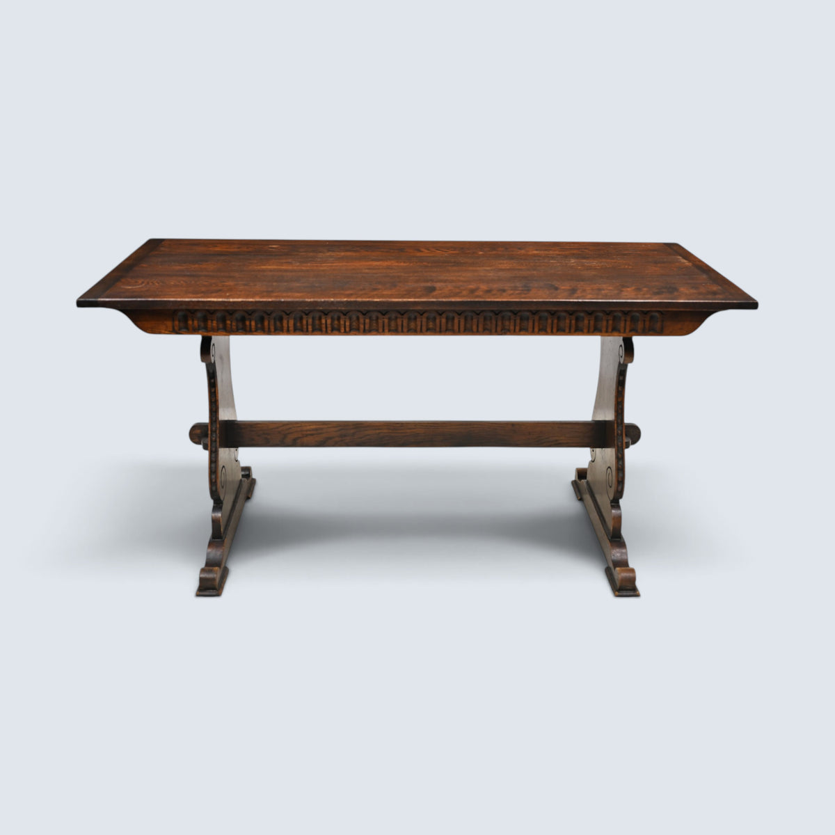 Maple & Co Solid Oak Dining Table Refectory Style 1920s/30s FREE UK Delivery*