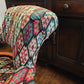 Antique Chair / Tub / Captains Chair on castors Rebuilt and Reupholstered