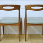 vintage dining chairs Johanes Andersen for Uldum Mobelfabrik teak mid century made in Denmark