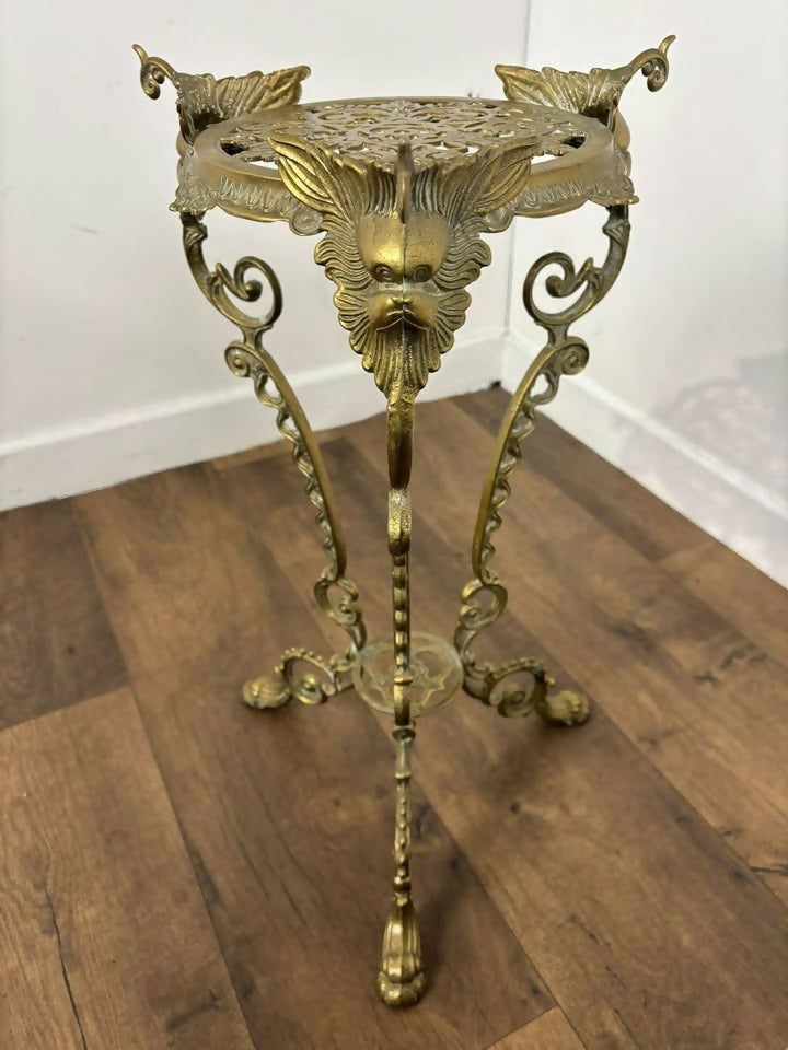 Ornate Brass Plant Stand / Jardinière Stand