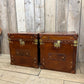 Vintage storage trunks - custom made chests - English antique leather