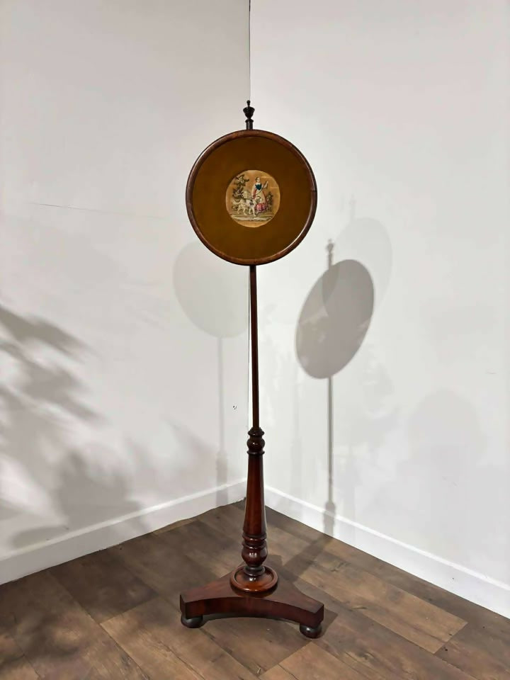 Regency Mahogany Adjustable Pole Screen
