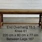 French Oak Farmhouse Kitchen Dining Table With Drawer