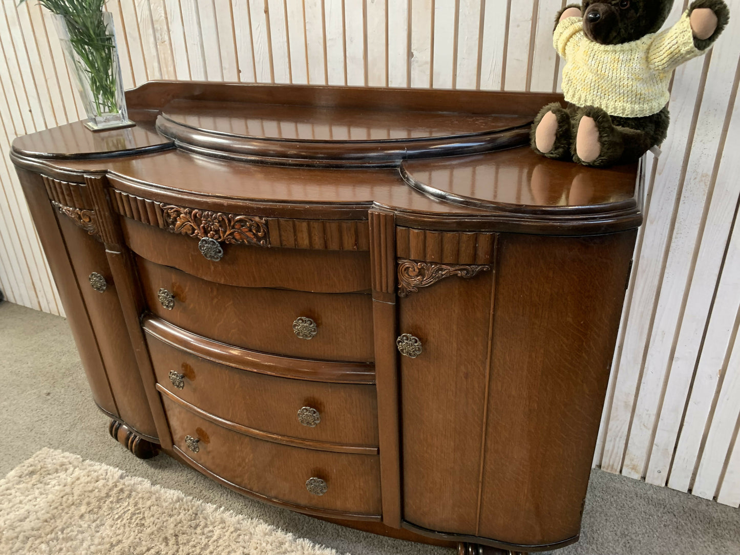 Lifetime Furniture Company Vintage Art Deco sideboard or buffet cabinet