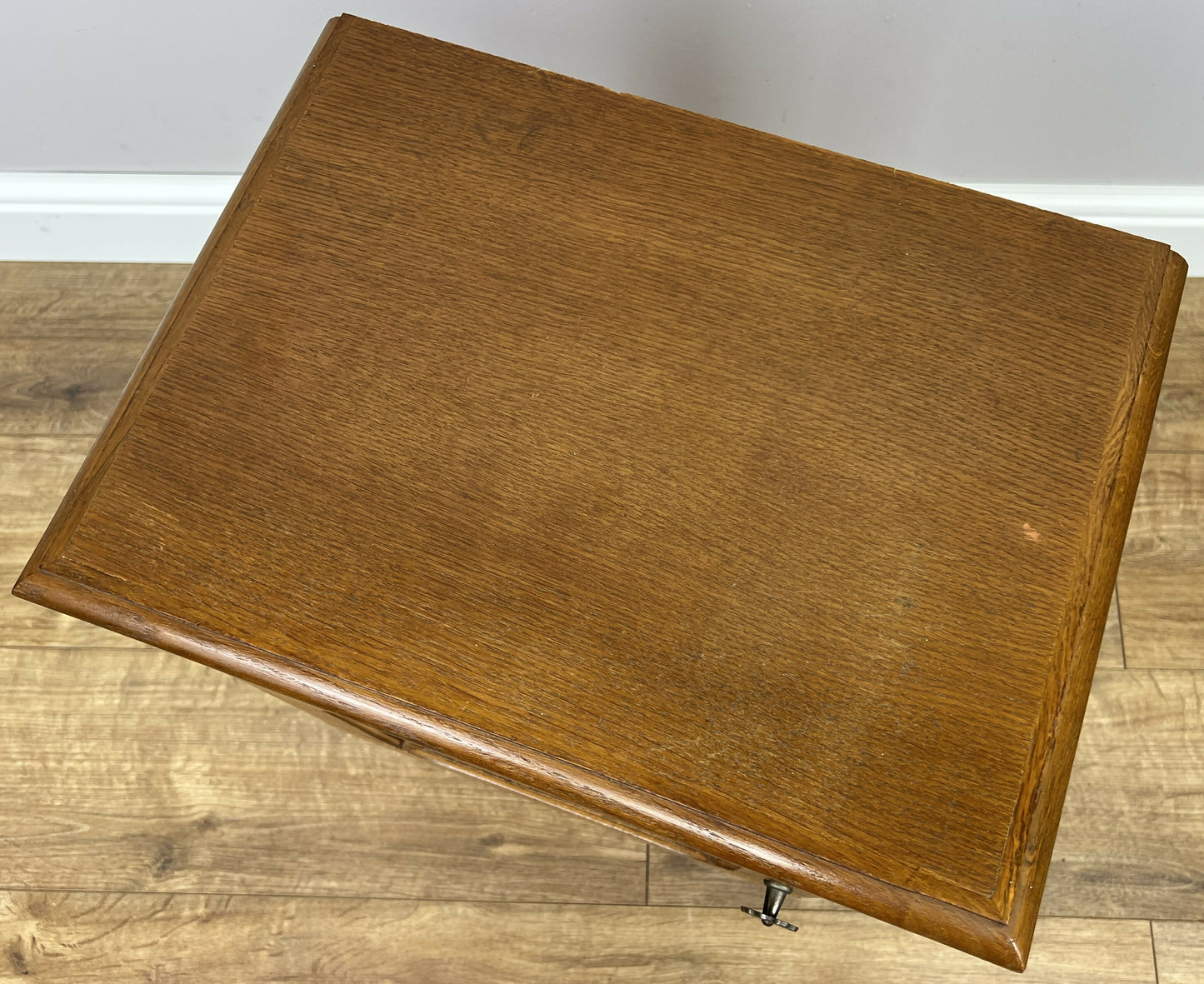 Pair of Bedside Tables Vintage French Louis Oak Nightstands Cabinets LOT 6226