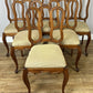 Dining Chairs Vintage French Louis Style Oak Set of 6 Upholstered Seats LOT 6344