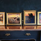 Vintage Set of x4 Desert/Eastern Oil Paintings, Gold Framed, Signed by Same Artist