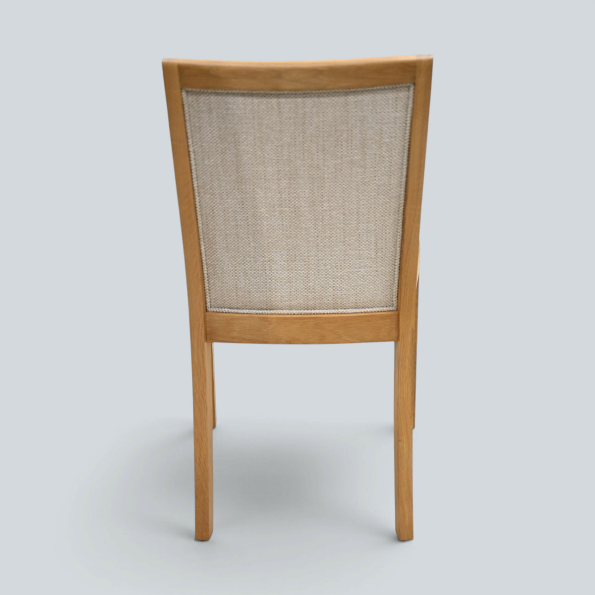 6 Oak Dining Chairs Beige Fleck Upholstery EXC Very Clean FREE UK Delivery*