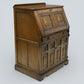 Old Charm Computer Bureau Micro Office Light Oak Red Leather FREE UK Delivery