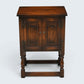 Old Charm Pedestal Cabinet Cupboard Bedside Tudor Brown Finish FREE UK DELIVERY*