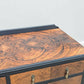 Vintage art deco black gold walnut burr wood desk dressing table