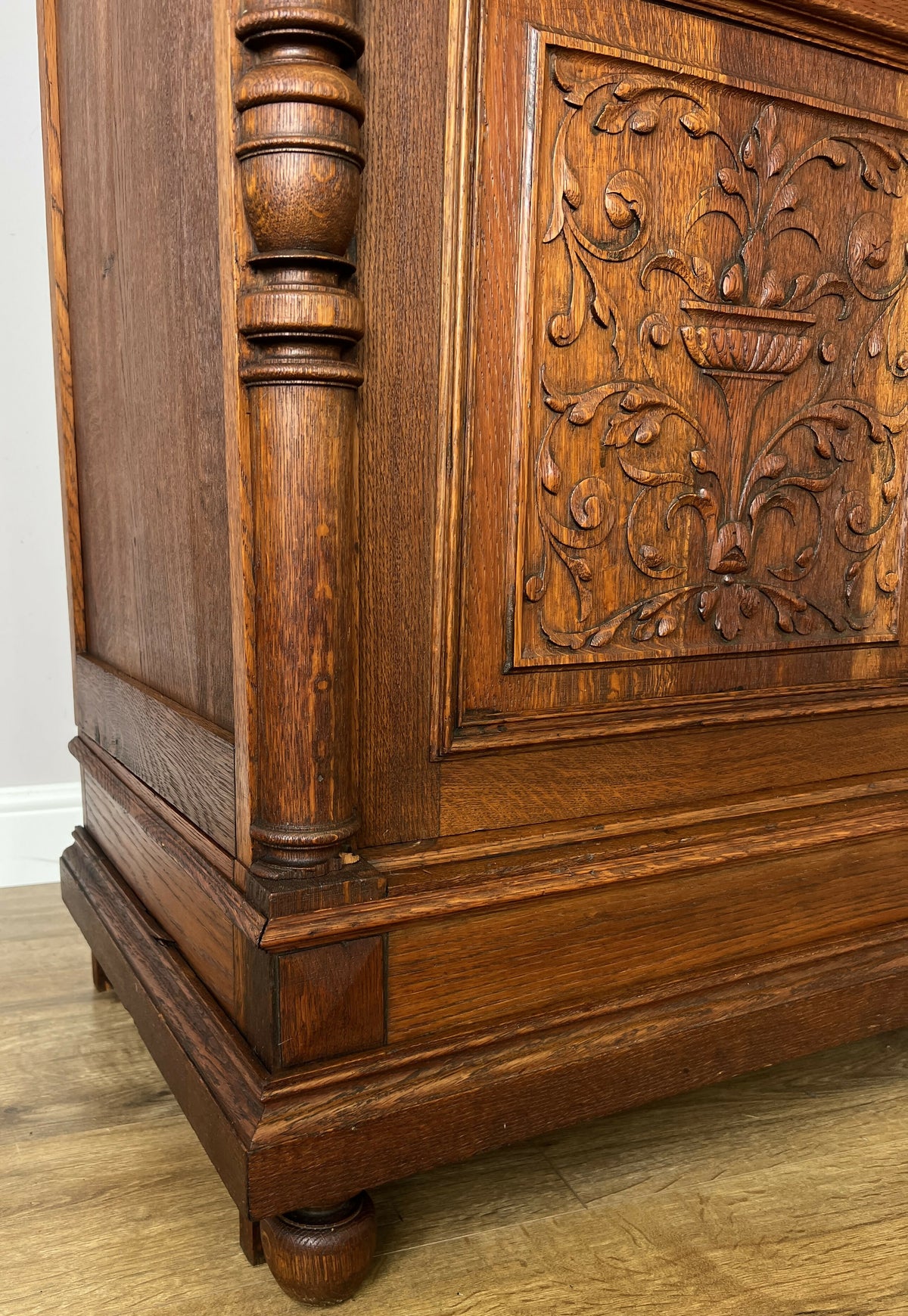 Bookcase Antique French Style Glazed Display Oak Cabinet Sideboard LOT 6513