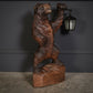 Carved Wood Black Forest Bear Lamp