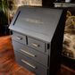 Art Deco Writing Bureau Black & Gold Secretary Desk