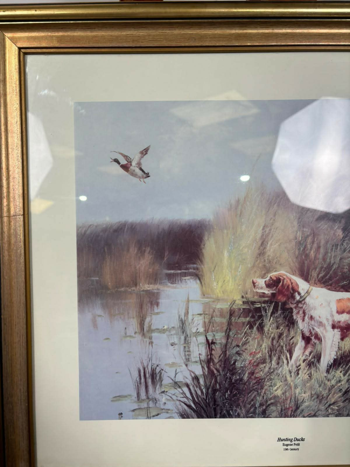Framed “Hunting Ducks” After Eugène Petit – Country Sporting Print