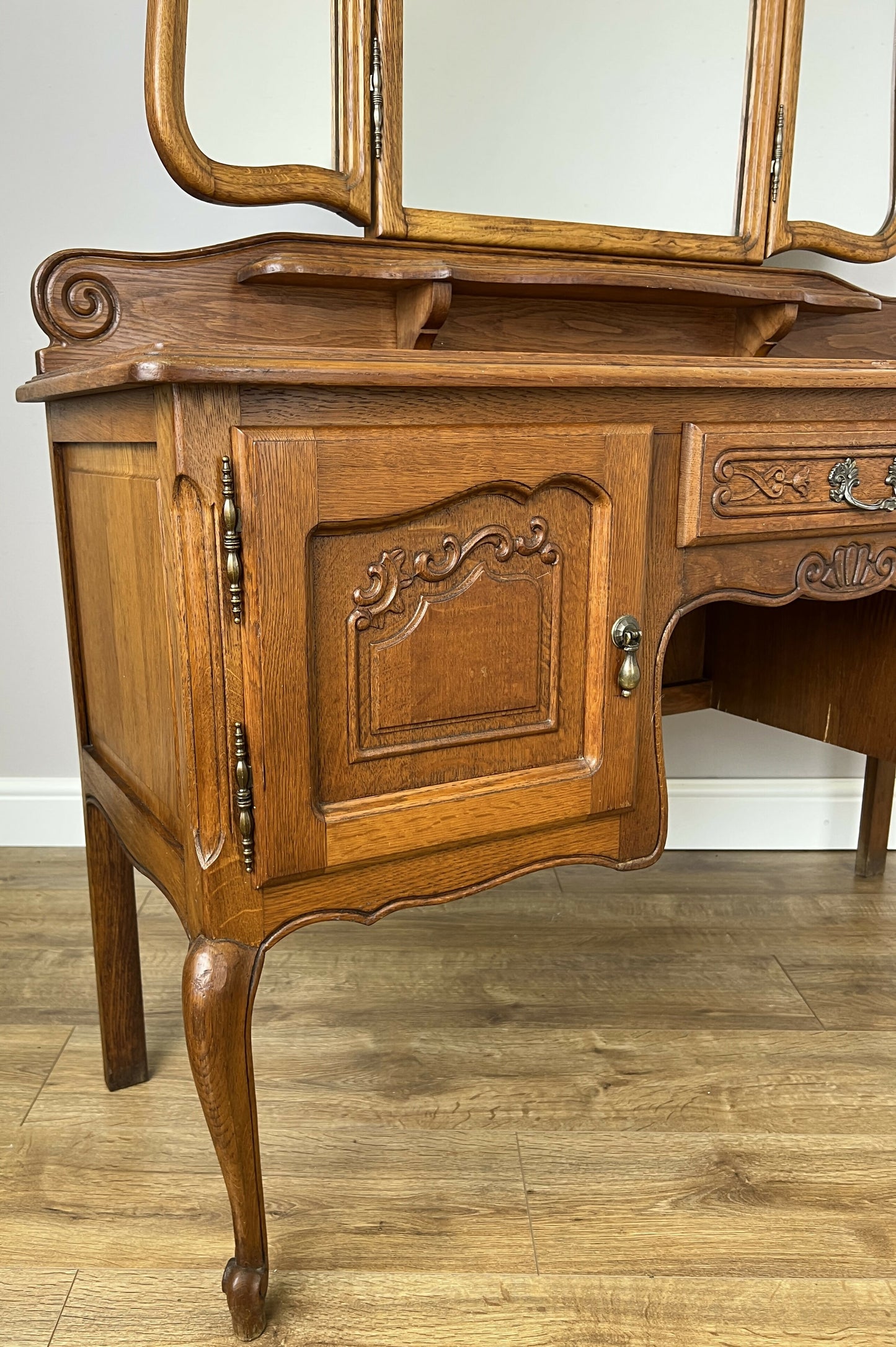 Dressing Table with Mirror Vintage French Louis Vanity Table Makeup LOT 6341