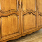 Wardrobe Vintage French Louis XVI Style Oak Three Door Carved Armoire LOT 6492