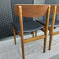 Pair of Vintage Mid-Century Danish Dining Chairs Black Vinyl