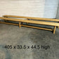 Very Long Pair Bleached Oak Dining Benches