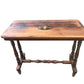 Antique Walnut and Oak 19th C stretcher side table