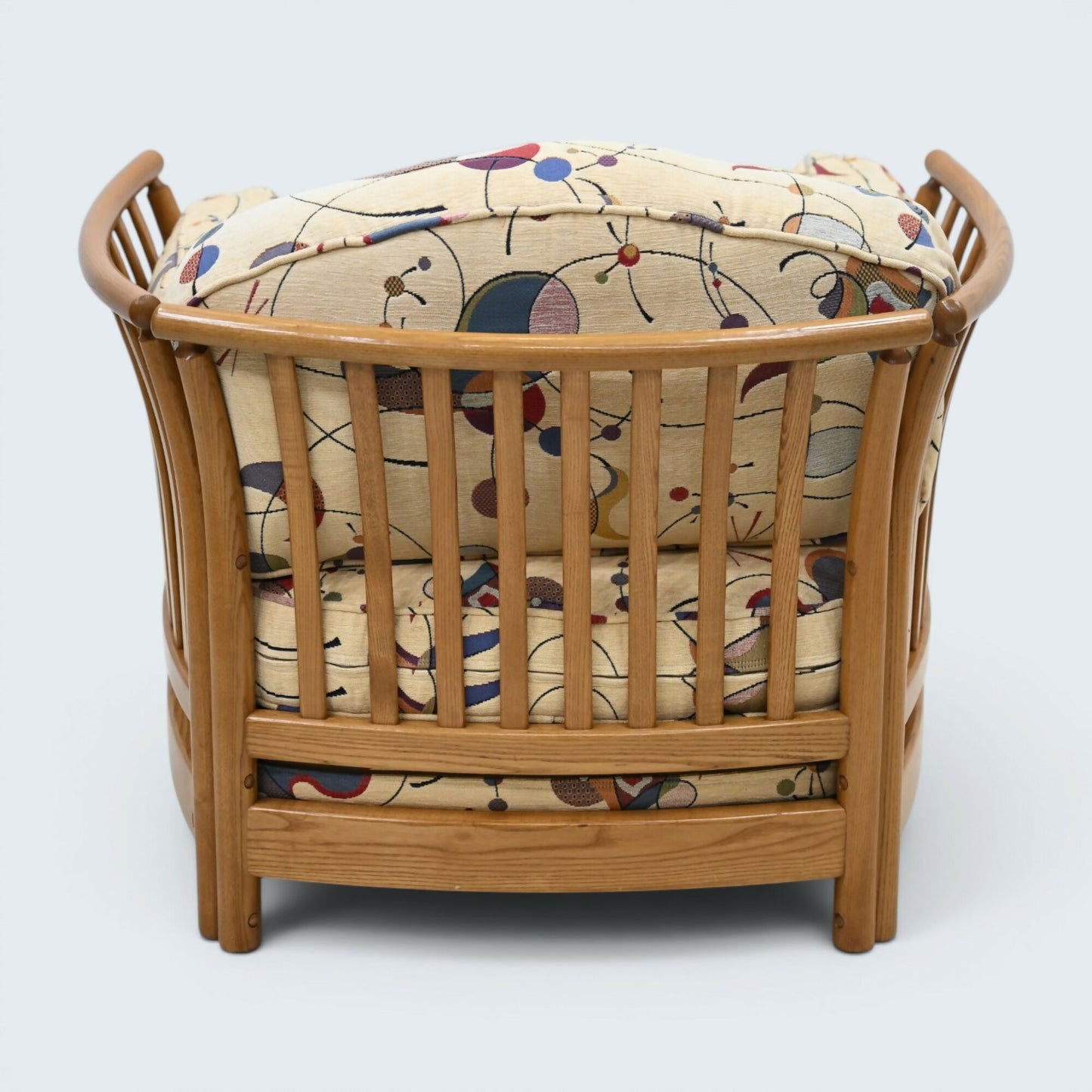 Ercol Renaissance Low Back Easy Chair Light Miro Style Upholsty FREE UK Delivery