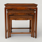 Chinese Nest of Tables Teak/Rosewood Carvings 3 Side Tables Free UK Delivery*