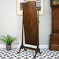Cheval Mirror Late Victorian Edwardian Queen Anne Style Mahogany