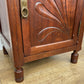 Bedside Table Antique French Style Marble Top Walnut Cabinet Nightstand LOT 6237