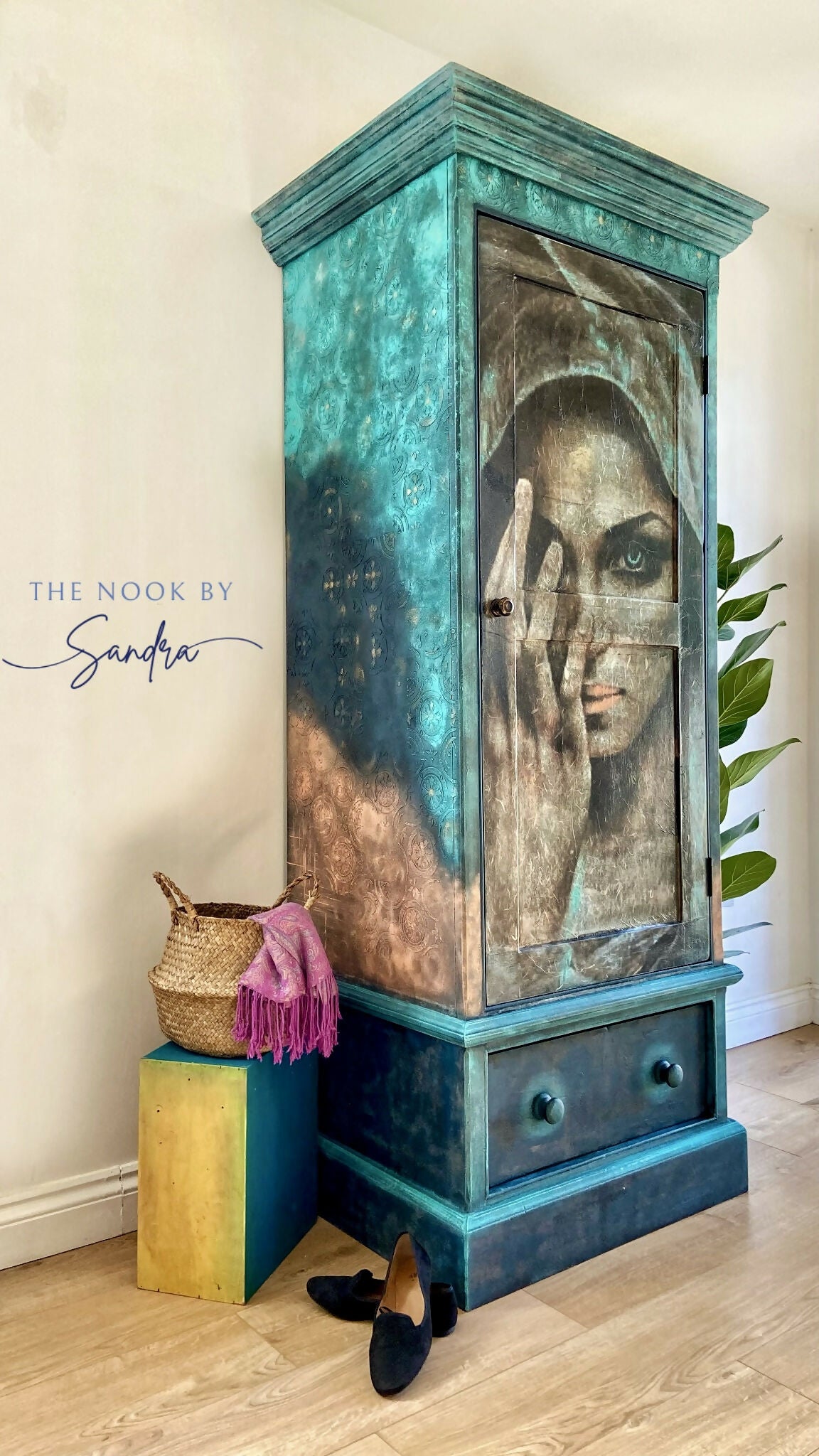Hand-Painted Artisan Wardrobe - The "Enigma"