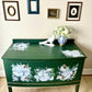 Vintage Green and Gold Chest of Drawers , Dresser
