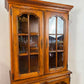 Modern Reproduction Glazed Oak Bookcase