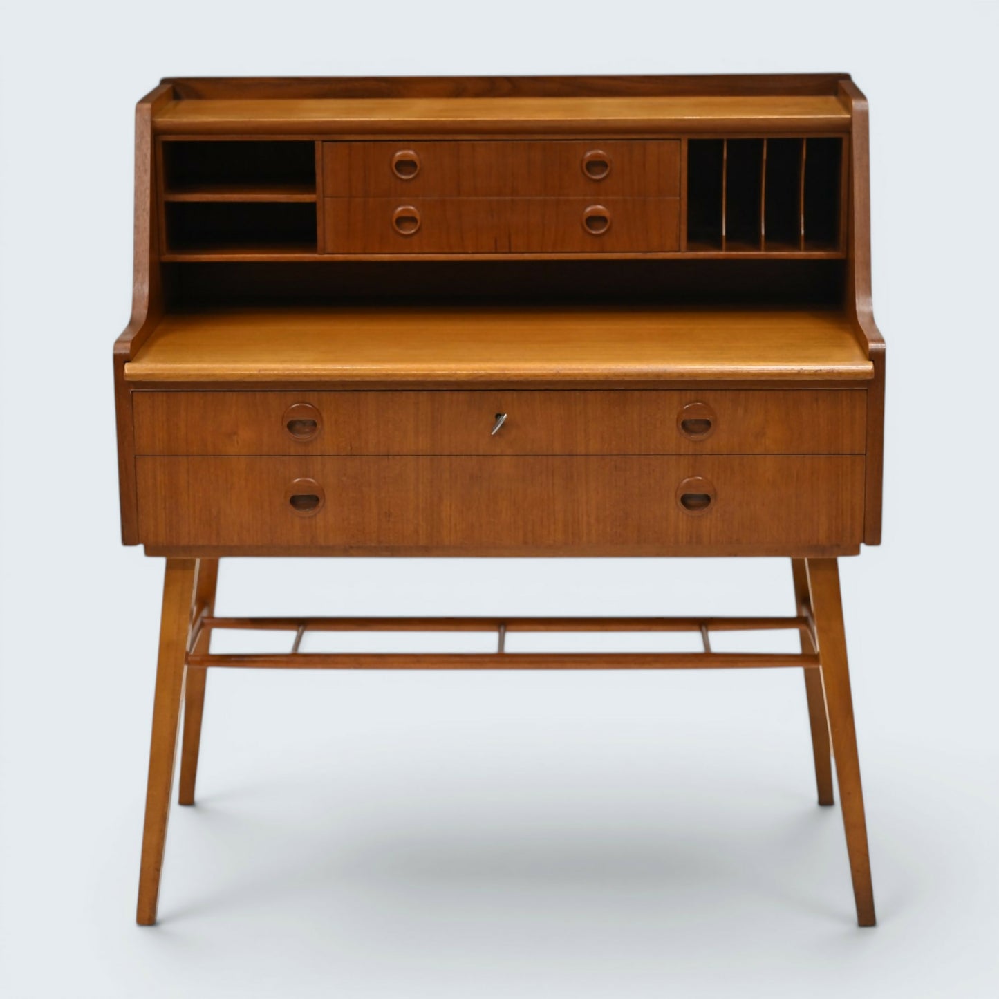 Scandinavian Teak Bureau By AB Broderna Gustafssons 1960s VGC FREE UK Delivery