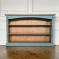 Vintage rustic solid pine green bookcase