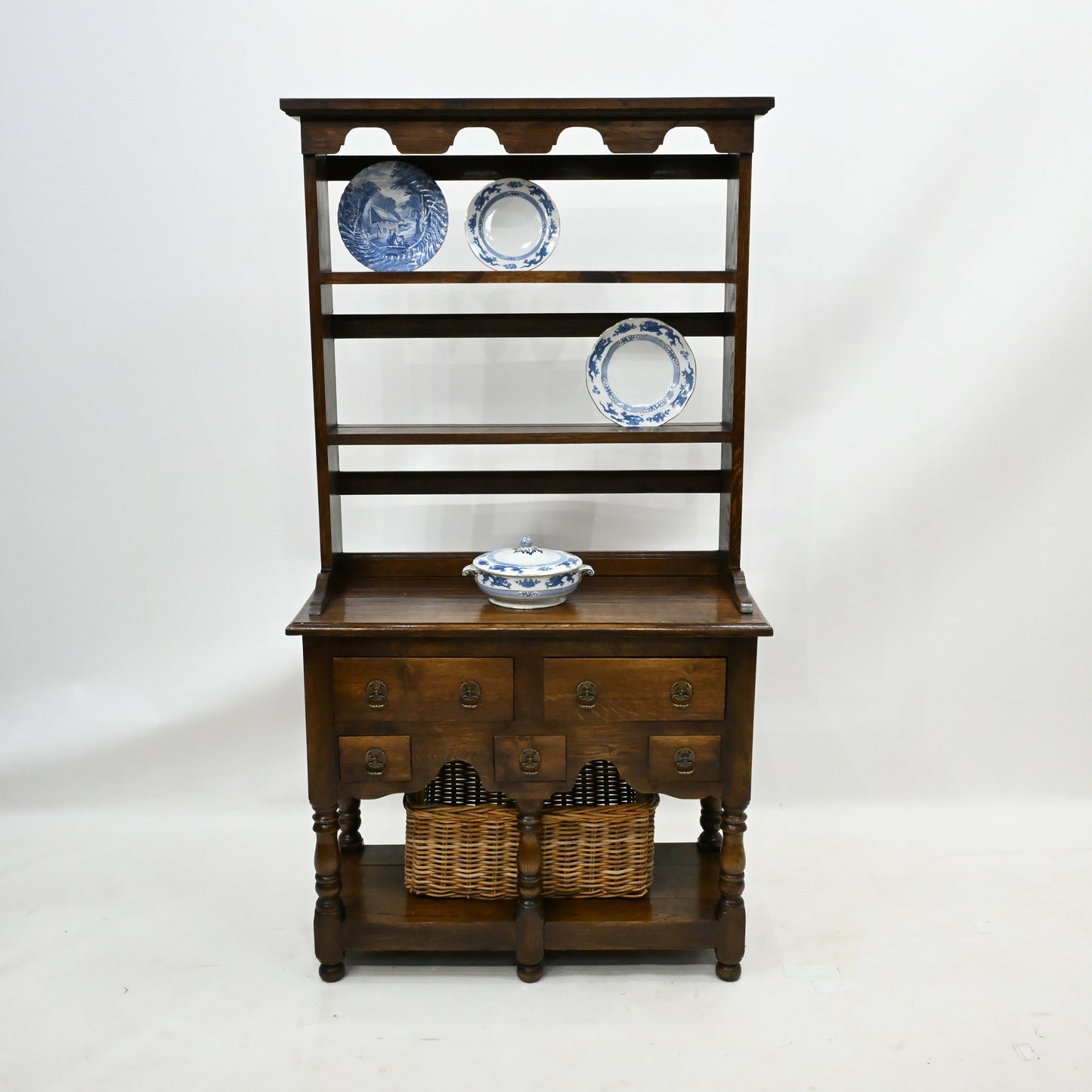 Vintage Small Pot Board Oak Dresser Drawers Shelving Very Clean FREE Delivery. SBR9952/1001E