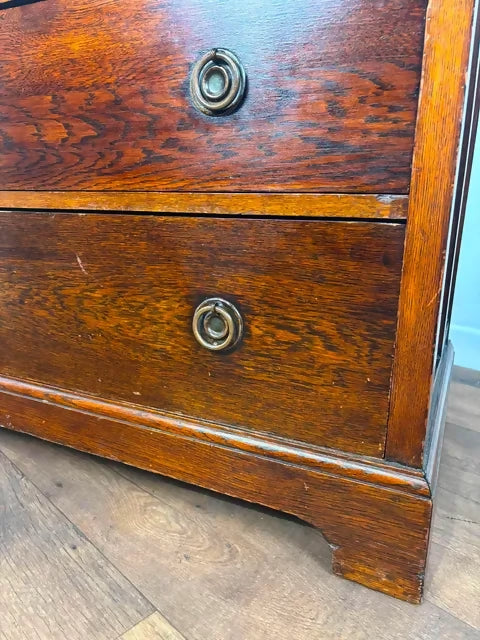 Vintage Oak Two Over Two Chest Of Drawers