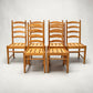 6 Ercol Pine Dining Chairs Model 641 Ladderback Vintage Retro FREE UK Delivery*