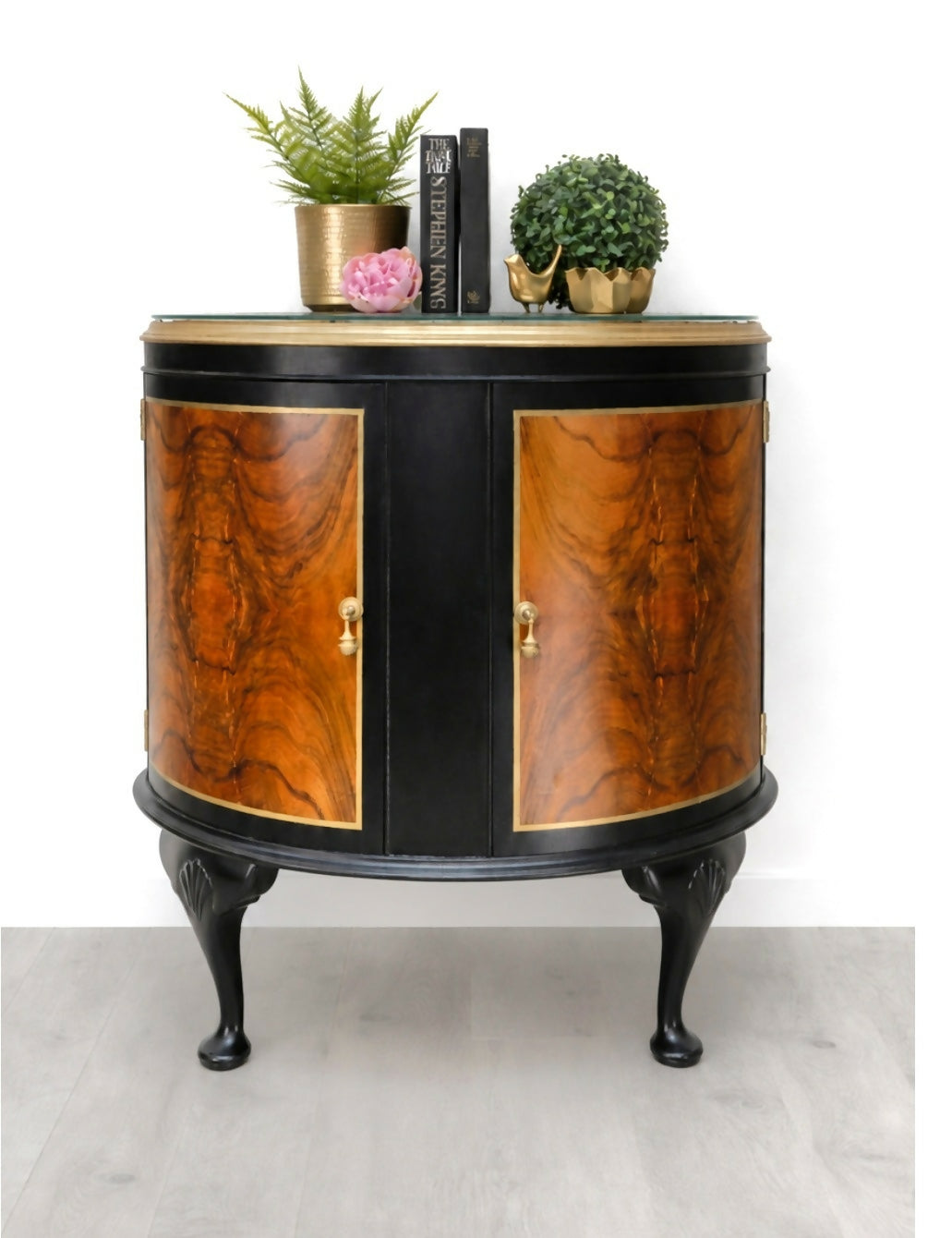 PAINT TO ORDER- Demi lune cocktail cabinet